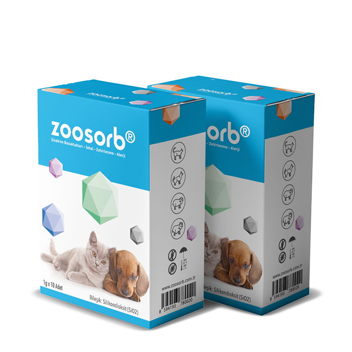 Zoosorb Kedi Köpek Sindirim Bozuklukları Ishal Zehirlenme Allerji Desteği 0,5gx10 Adet