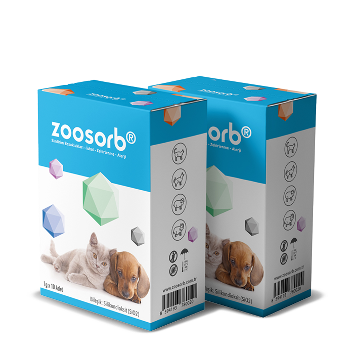 Zoosorb Kedi Köpek Sindirim Bozuklukları Ishal Zehirlenme Allerji Desteği 0,5gx10 Adet
