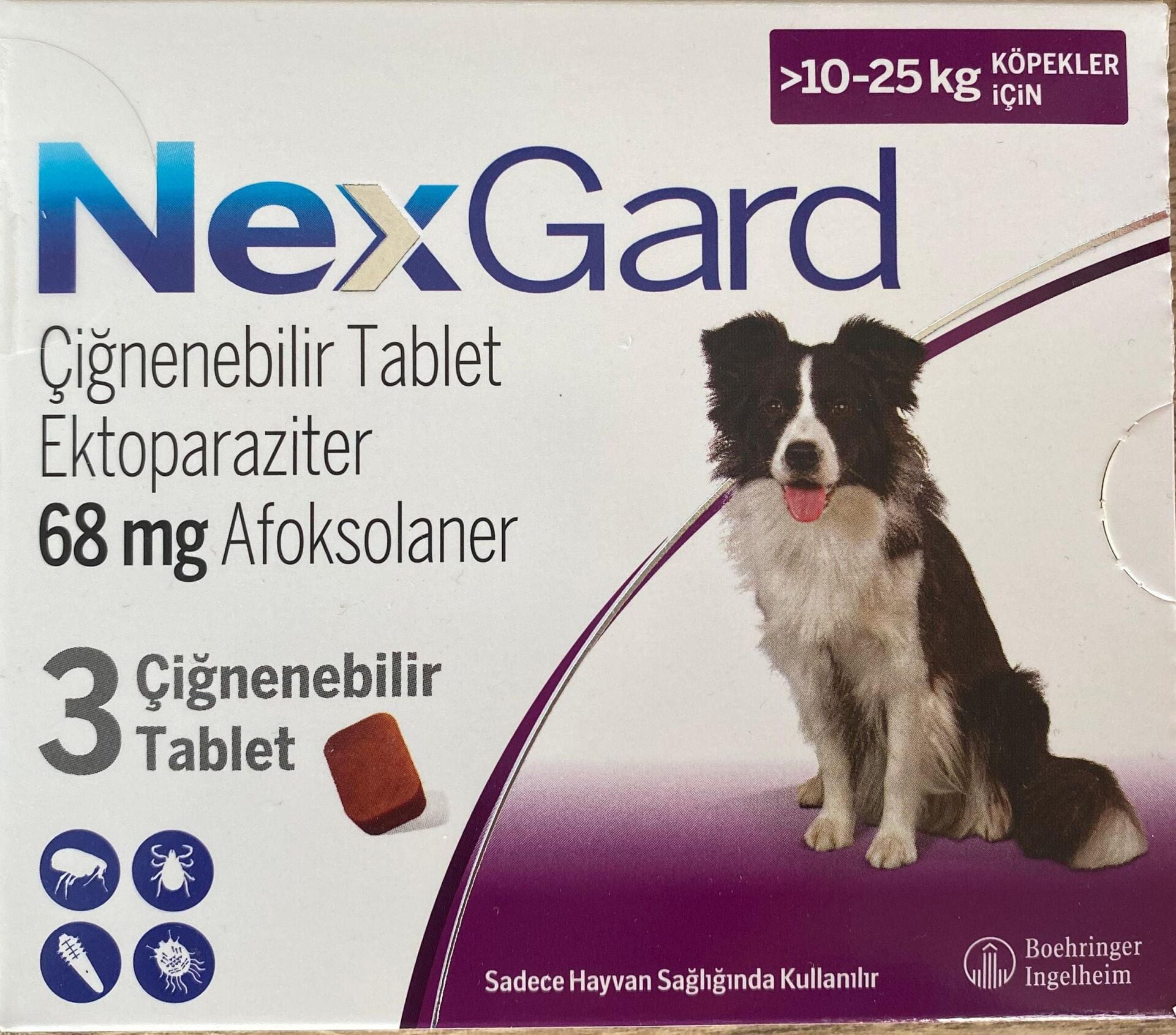Nexgard (10 – 25 Kg) Köpekler için 1 Kutu SKT:03/2027